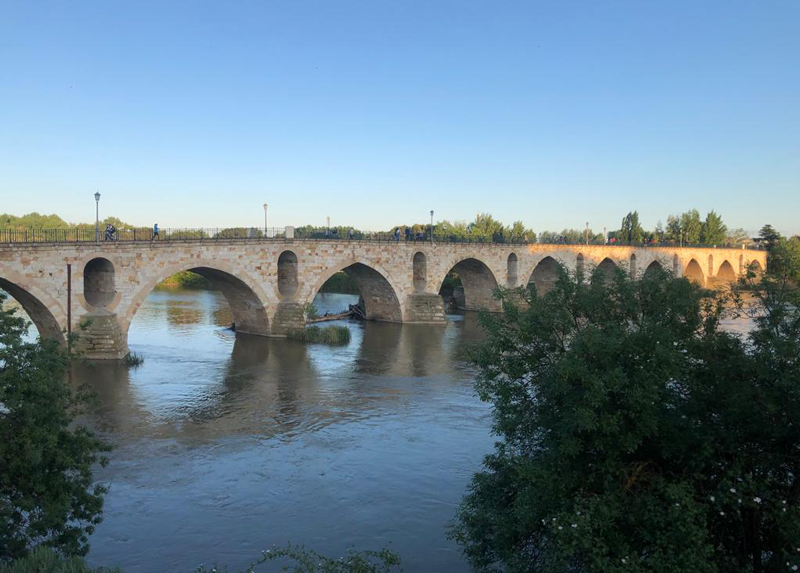 Puente de Piedra. Puente Románico siglo XII. Puente sobre el Duero.